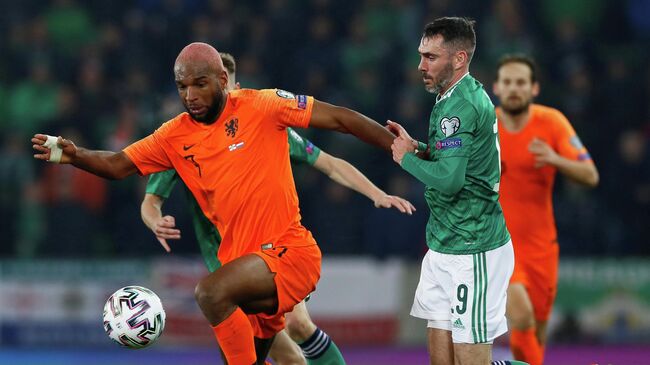 Игровой момент матча Северная Ирландия - Нидерланды