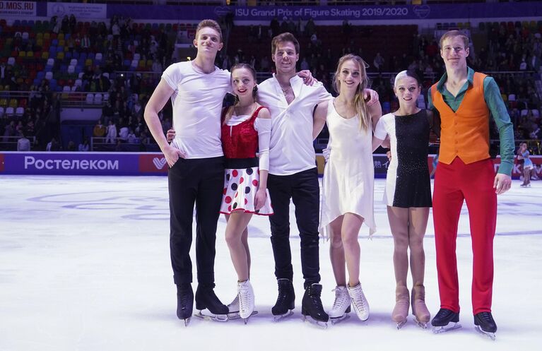 Александра Бойкова и Дмитрий Козловский, Виктория Синицина и Никита Кацалапов, Александра Трусова и Александр Самарин Александра Бойкова и Дмитрий Козловский, Виктория Синицина и Никита Кацалапов, Александра Трусова и Александр Самарин