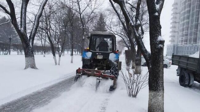 Уборка снега в Благовещенске