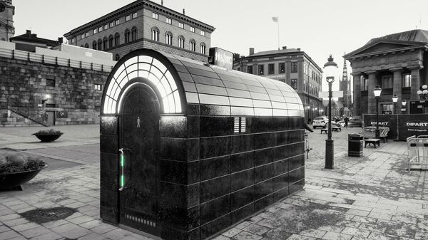 Общественный туалет на улице Стокгольма