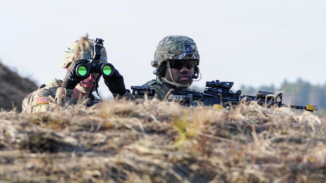 Американские военные во время учений