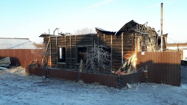 Сгоревший частный дом в Ишимском районе Тюменской области
