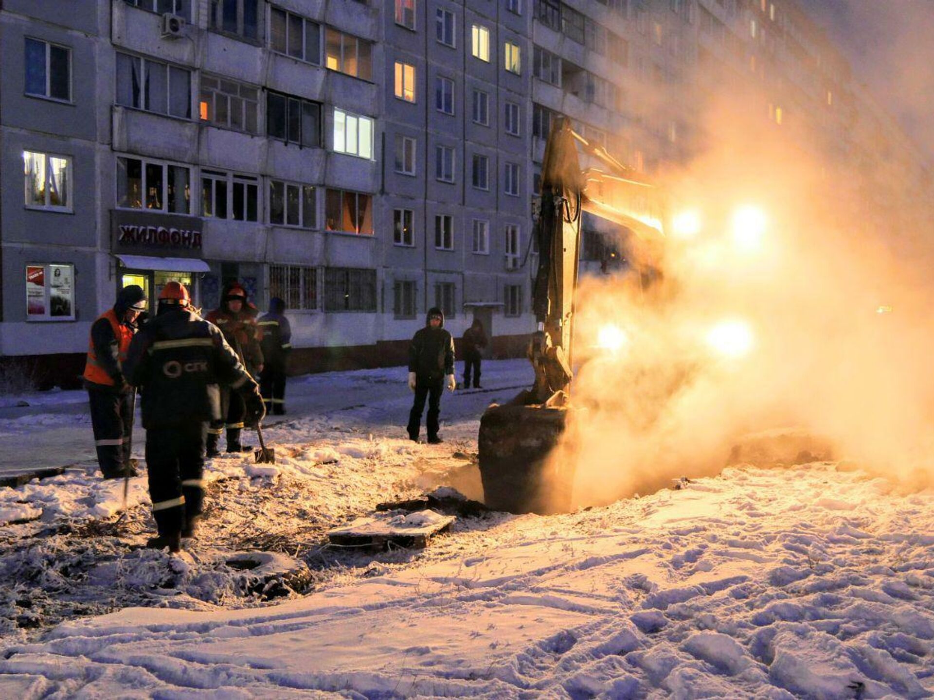 Авария теплосетей в Новосибирске