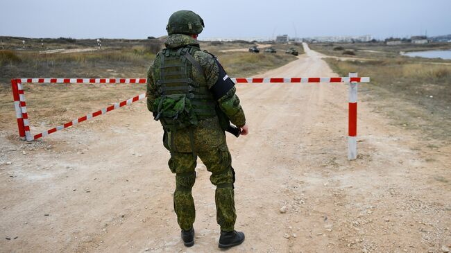 Военнослужащий подразделения морской военной полиции Черноморского флота