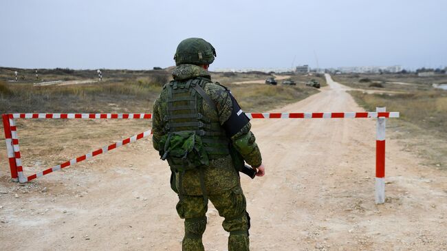 Военнослужащий подразделения морской военной полиции Черноморского флота