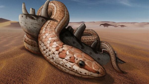 Так в представлении одного из авторов исследования выглядел наджаш —  вымерший вид змей с задними  конечностями