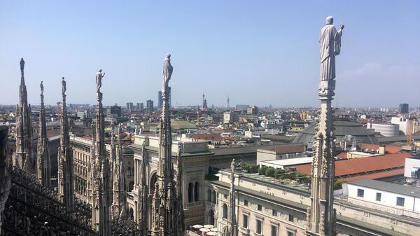 Вид на Милан с собора Рождества Девы Марии