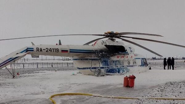 Жесткая посадка вертолета Ми-8 на Ямале