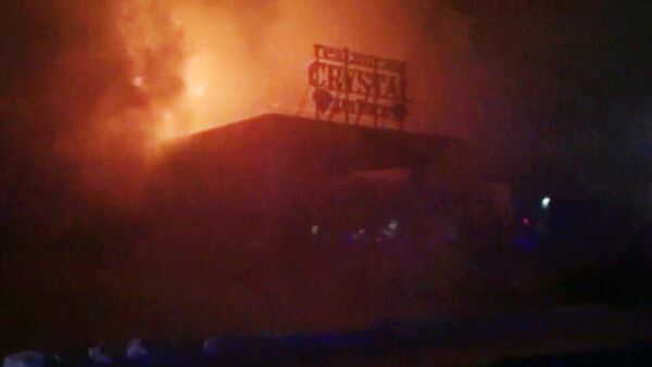 Пожар в ресторане Кристалл в Сургуте