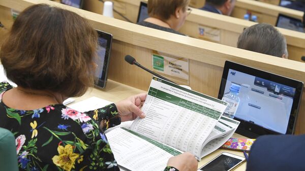 На парламентских слушаниях в Совете Федерации РФ на тему: О параметрах проекта федерального бюджета на 2020 год и на плановый период 2021 и 2022 годов