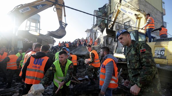 Ликвидидация последствий землетрясения в Албании. 26 ноября 2019