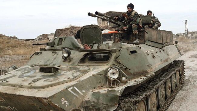 Военнослужащие сирийской армии в провинции Идлиб 