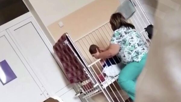 Скриншот с видео снятого в Иркутске в детской клинической больнице