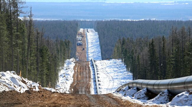 Трасса газопровода Сила Сибири