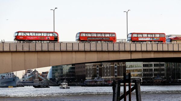 Общий вид Лондонского моста. 29 ноября 2019