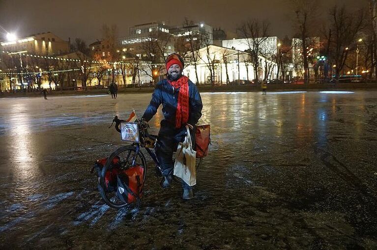 Путешественник Сомен Дебнатх в Москве