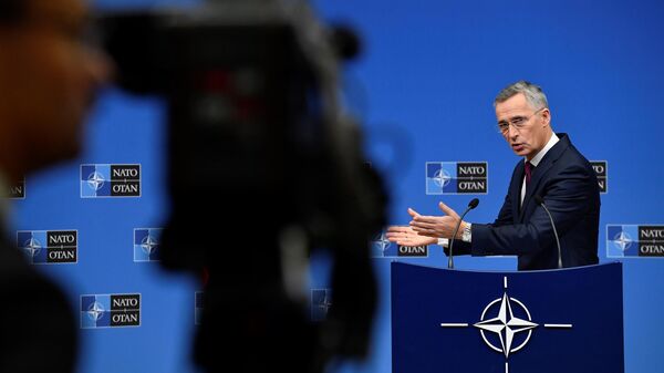Генеральный секретарь НАТО Йенс Столтенберг на пресс-конференции о предстоящем саммите НАТО в Лондоне 