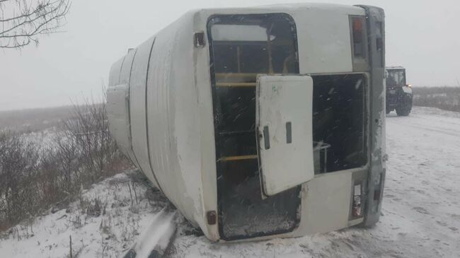 ДТП с участием рейсового автобуса в Белгородской области. 3 декабря 2019