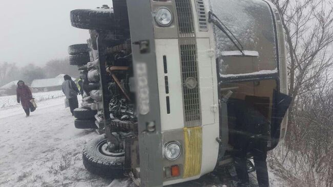 ДТП с участием рейсового автобуса в Белгородской области. 3 декабря 2019