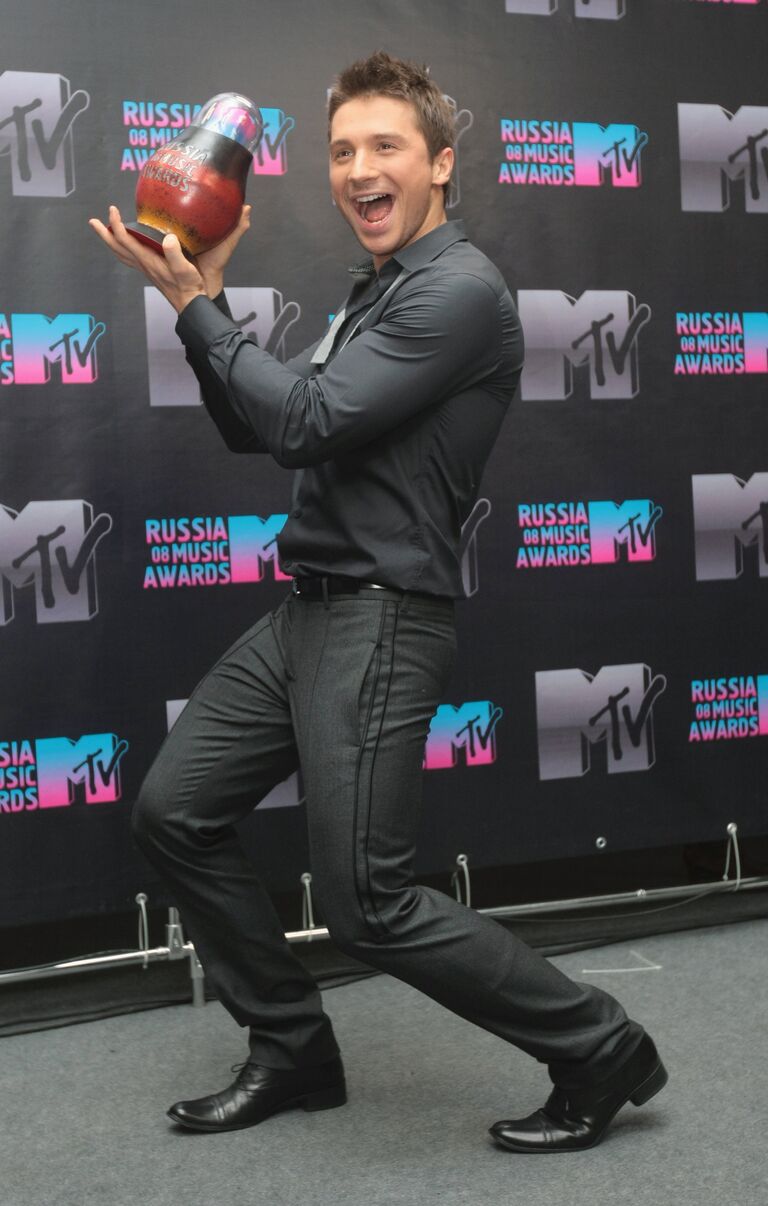 Певец Сергей Лазарев, удостоенный награды MTV Russia Music Awards-2008