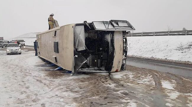 ДТП с участием автобуса в Воронежской области. 3 декабря 2019