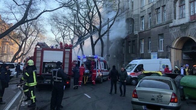 Пожар в Одесском колледже экономики, права и гостинично-ресторанного бизнеса. 4 декабря 2019