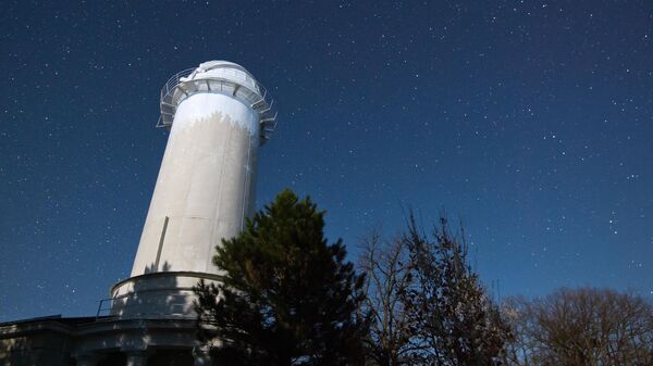 Башенный солнечный телескоп Крымской астрофизической обсерватории РАН в поселке Научный.