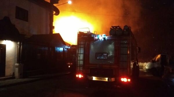 Ликвидация пожара в здании гостиницы Усадьба Ромашково в Одинцово