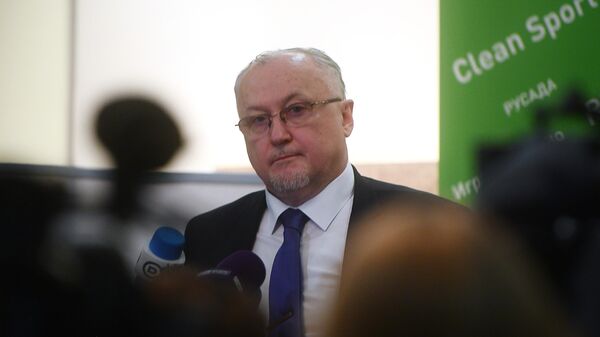 Генеральный директор Национальной антидопинговой организации РУСАДА Юрий Ганус во время интервью в Москве