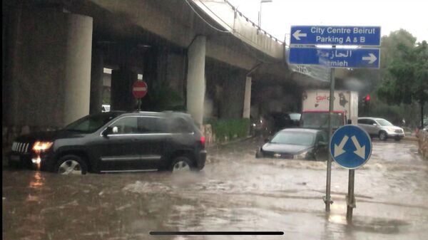 Проливные дожди в Бейруте