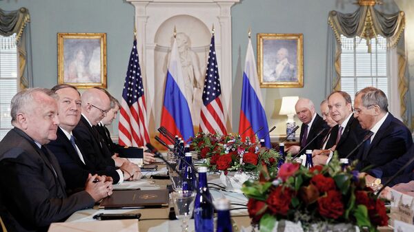 Встреча главы МИД РФ С. Лаврова и госсекретаря США М. Помпео 