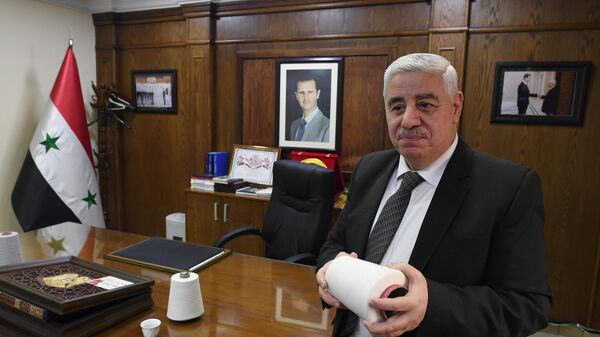 Министр промышленности Сирии Мухаммад Маан Джазбе во время интервью корреспонденту РИА Новости