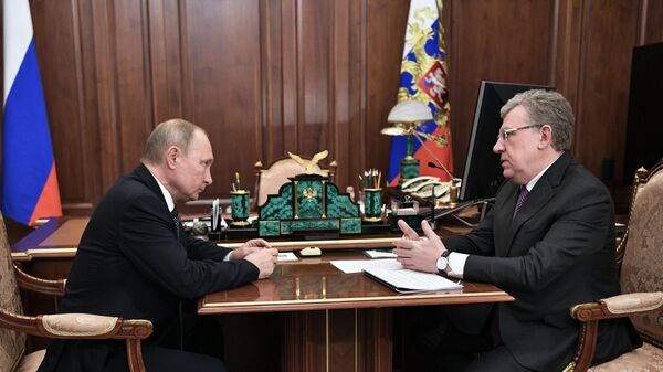  Президент РФ Владимир Путин и председатель Счетной палаты РФ Алексей Кудрин во время встречи. 11 декабря 2019