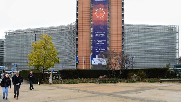 Здание Европейского совета, где начинается двухдневный саммит лидеров Европейского Союза