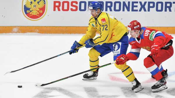 Матч Кубка Первого канала между хоккейными сборными России и Швеции