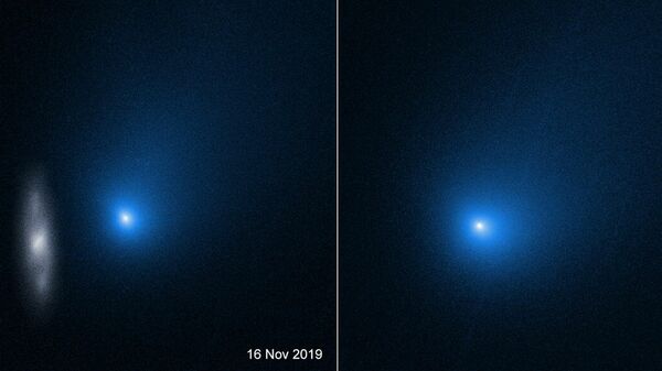 Снимки кометы 2I/Borisov, сделанные космическим телескопом Хаббл