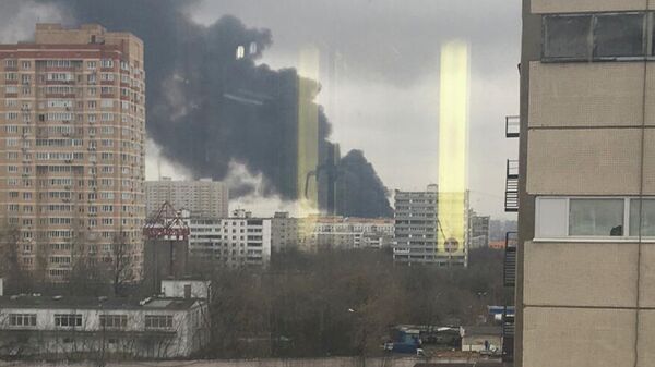 Пожар на юге Москвы. 13 декабря 2019
