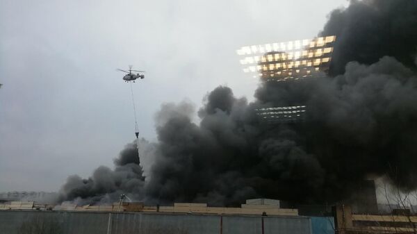 Пожар на юге Москвы