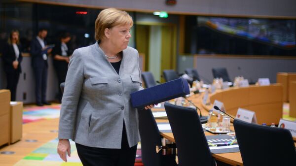 Федеральный канцлер ФРГ Ангела Меркель на саммите глав государств и правительств Евросоюза в Брюсселе. 13 декабря 2019