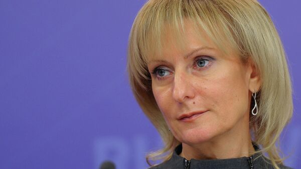 Инна Святенко на пресс-конференции в агентстве РИА Новости