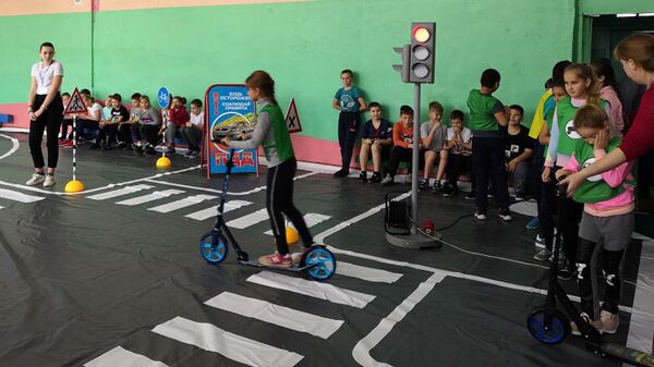 Игра Безопасное движение на дорогах для велосипедистов в школе №10 села Новопокровка