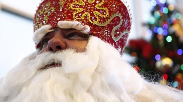 Дед Мороз из Великого Устюга на празднике Нашествие Дедов Морозов в Рыбинске
