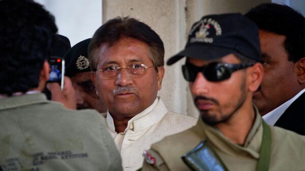 Бывший президент Пакистана Первез Мушарраф в суде в Исламабаде