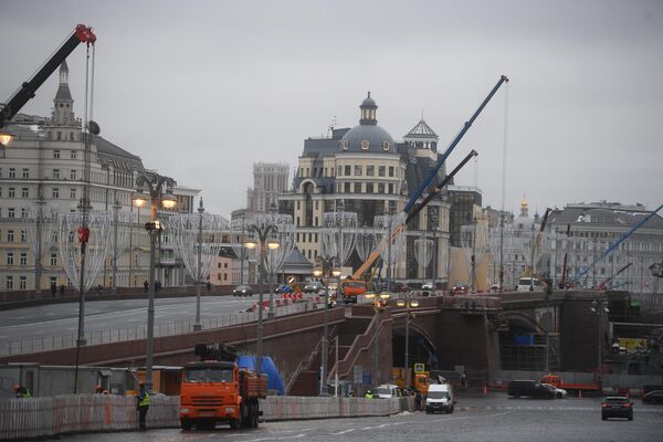 Строительство большого москворецкого моста