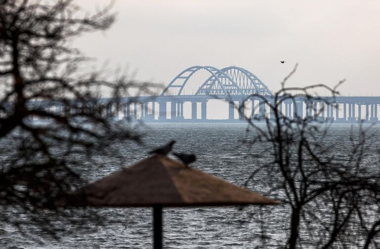 Вид на Крымский мост со стороны Керчи