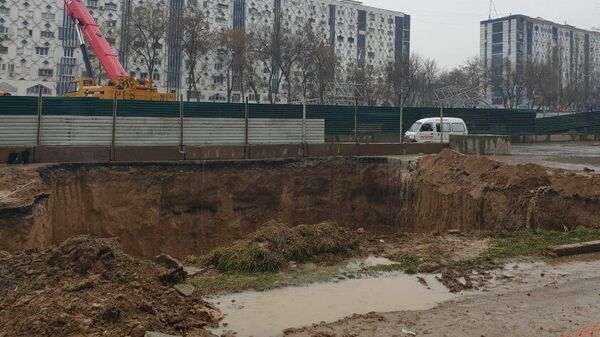 Обвал на стройплощадке Юнусабадской линии метро в Ташкенте