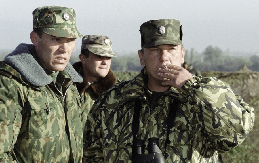 Командующий Западной группировкой Федеральных сил на Северном Кавказе генерал- майор Владимир Шаманов