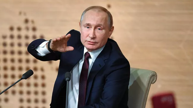Президент РФ Владимир Путин на большой ежегодной пресс-конференции Президент РФ Владимир Путин на большой ежегодной пресс-конференции