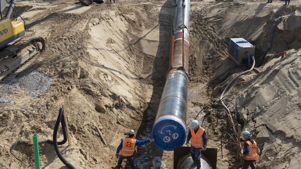 Строительство трубопровода Северный поток - 2 в Лубмине