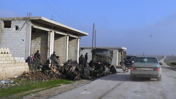 Бойцы сирийских правительственных войск в провинции Идлиб